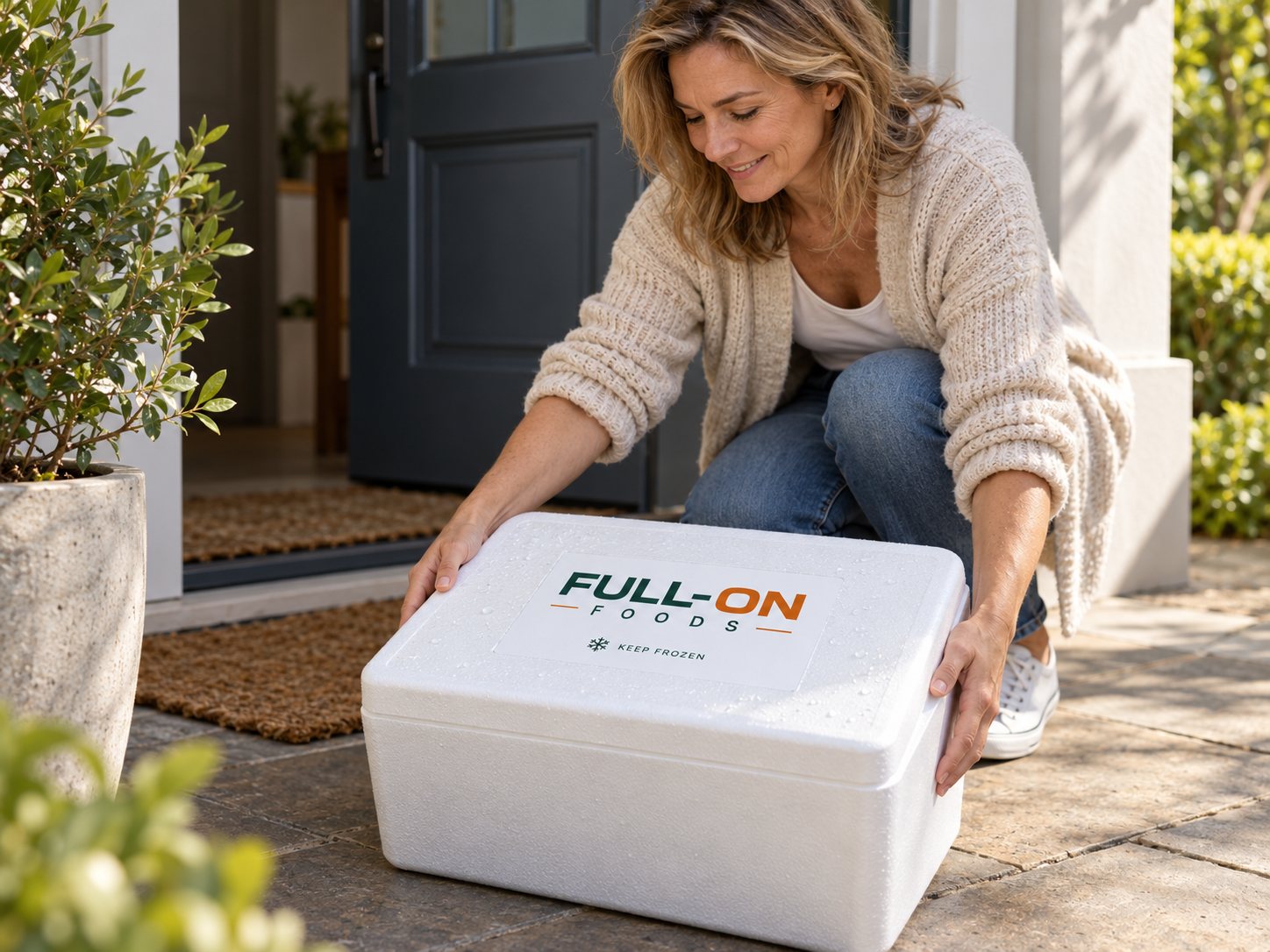 A Full-on delivery box at the front door